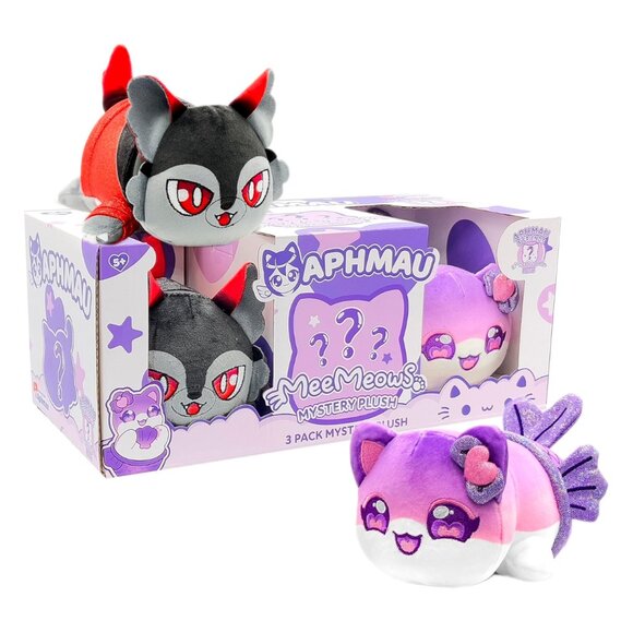 Aphmau 6" MeeMeow Plush 3-Pack Friends Surprise Box - Multicolor - Picture 2 of 5